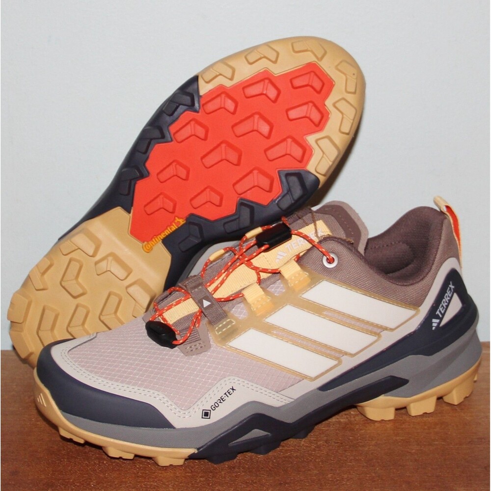 Adidas Terrex Skychaser Gore-Tex Hiking Shoes Womens 8 Taupe Tangerine